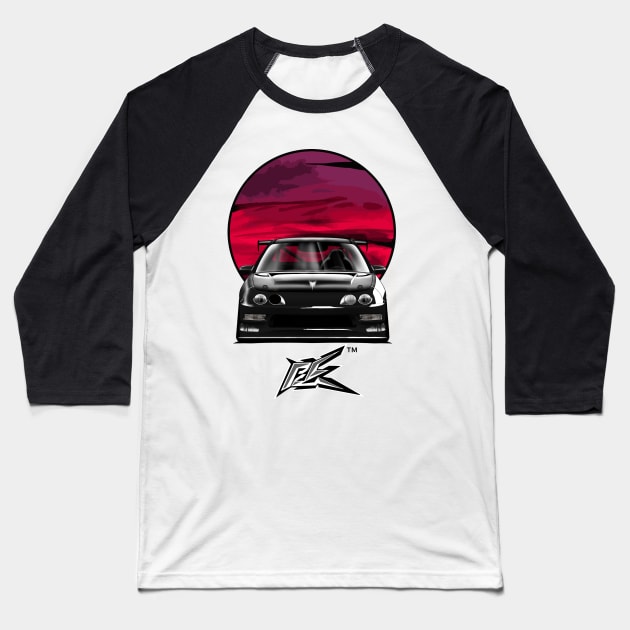 integra type r racecar lowered black Baseball T-Shirt by naquash